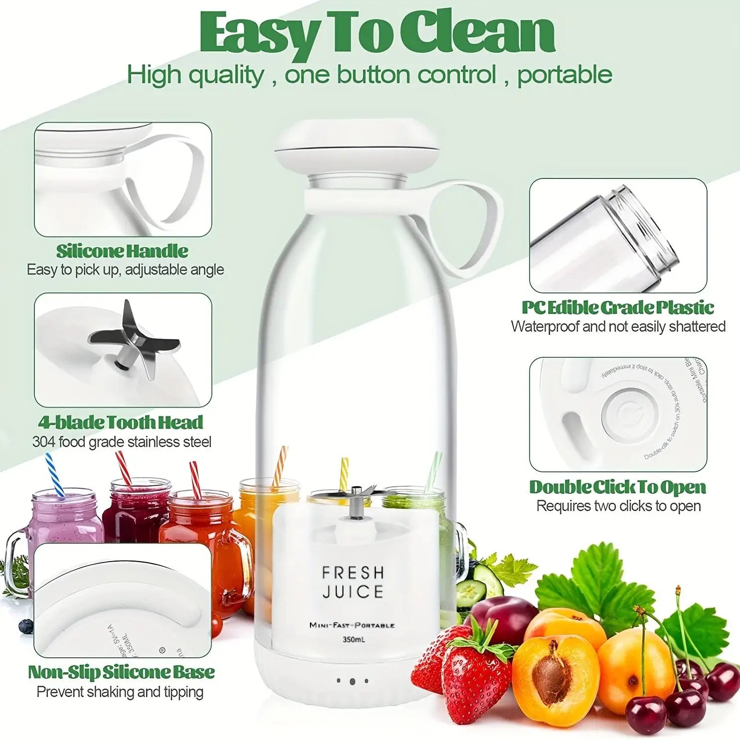 Portable Multifunctional USB Charging Juice Cup
